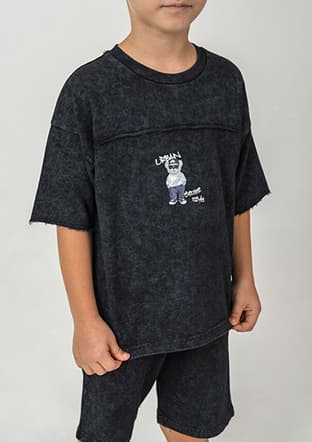 Rp3734-2 Erkek Çocuk Siyah Pijama - 3
