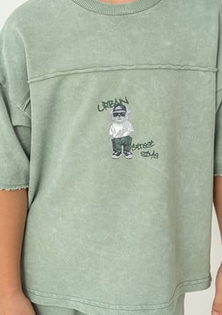 Rp3734-2 Erkek Çocuk Yeşil Pijama - 3