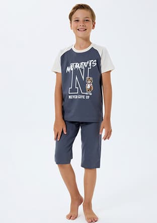 Rp3744-2 Erkek Çocuk Füme Pijama - 1