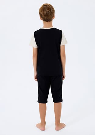 Rp3744-2 Erkek Çocuk Siyah Pijama - 2