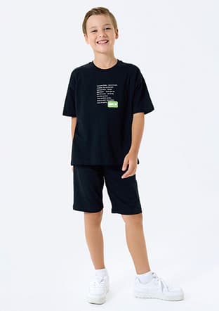 Rp3750-G Erkek Çocuk Siyah Pijama - 1