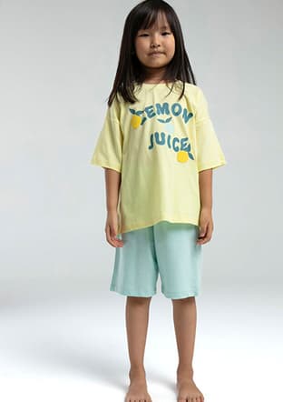 Rp3620-G Kız Çocuk Sarı Pijama - 1