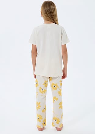 Rp3785-G Kız Çocuk Beyaz Pijama - 2