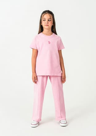 Us2529-G Kız Çocuk Pembe Eşofman - 1