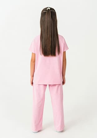 Us2529-G Kız Çocuk Pembe Eşofman - 2