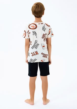 Rp3731-2 Erkek Çocuk Bej Pijama - 2