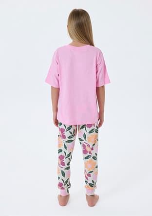Us2503-4 Kız Çocuk Pembe Pijama - 2