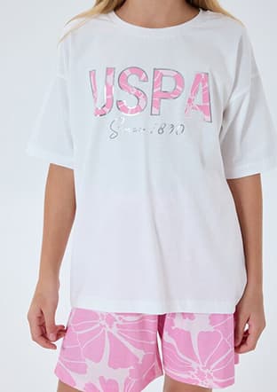 Us2507-G Kız Çocuk Beyaz Pijama - 3