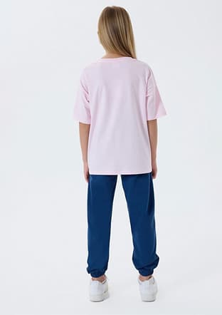 Us2502-G Kız Çocuk Pembe Eşofman - 2