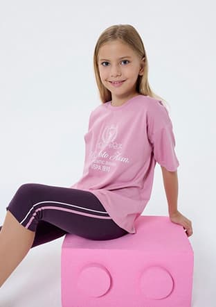 Us2500-G Kız Çocuk Pembe Pijama - 3