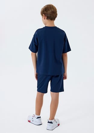 Us2434-4 Erkek Çocuk Lacivert Pijama - 2