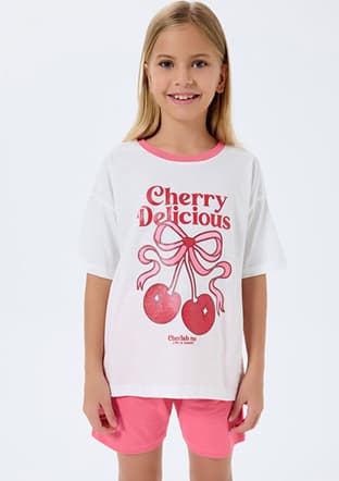 Rp3799-2 Kız Çocuk Beyaz Pijama - 3