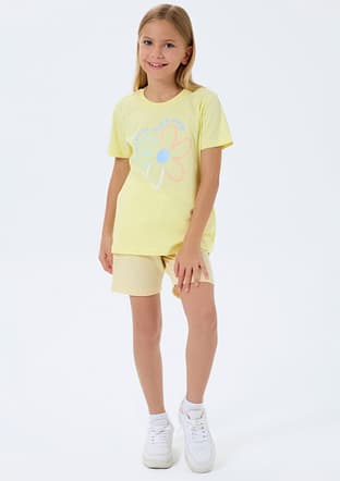 Rp3795-2 Kız Çocuk Sarı Pijama - 1