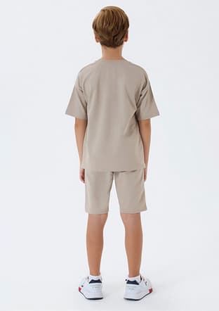 Us2434-G Erkek Çocuk Bej Pijama - 2