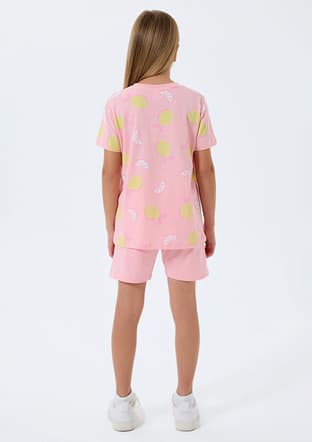 Rp3793-2 Kız Çocuk Turuncu Pijama - 2
