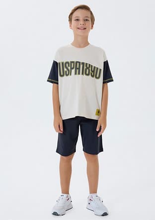 Us2418-4 Erkek Çocuk Bej Pijama - 1