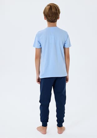 Us2410-G Erkek Çocuk Mavi Pijama - 2