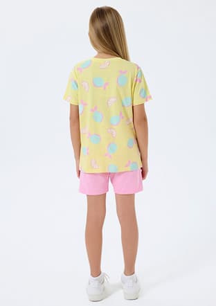 Rp3793-2 Kız Çocuk Sarı Pijama - 2