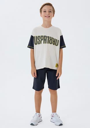 Us2418-G Erkek Çocuk Bej Pijama - 1