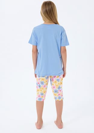 Rp3783-2 Kız Çocuk Mavi Pijama - 2