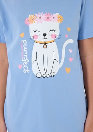 Rp3783-2 Kız Çocuk Mavi Pijama - 3