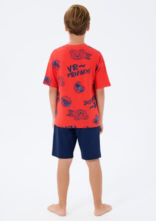 Rp3751-2 Erkek Çocuk Kırmızı Pijama - 2