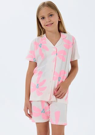 Rp3780-2 Kız Çocuk Beyaz Pijama - 3
