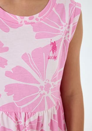 Us2508-4 Kız Çocuk Pembe Elbise - 3