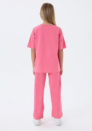 Us2509-4 Kız Çocuk Pembe Eşofman - 2