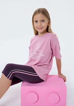 Us2500-4 Kız Çocuk Pembe Pijama - 3