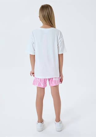 Us2507-4 Kız Çocuk Beyaz Pijama - 2