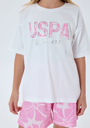 Us2507-4 Kız Çocuk Beyaz Pijama - 3
