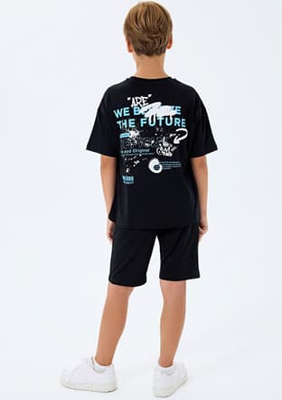 Rp3738-G Erkek Çocuk Siyah Pijama - 2