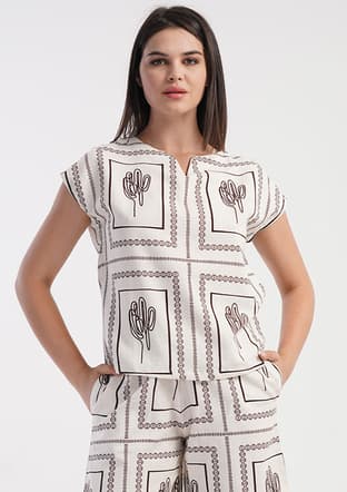 4110501987 Kadın Beyaz Pijama - 2