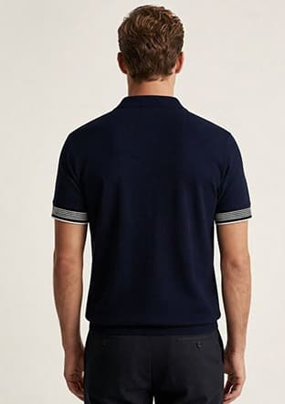 44715 Erkek Lacivert Polo Yaka T-shirt - 2