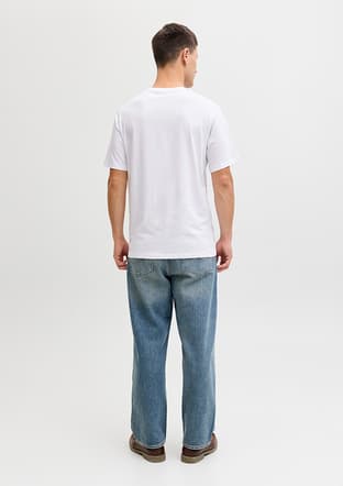 12288536 Erkek Beyaz Baskılı T-shirt - 2