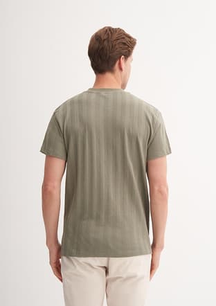 42770 Erkek Yeşil Bisiklet Yaka T-shirt - 2
