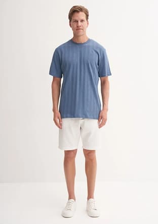42770 Erkek Lacivert Bisiklet Yaka T-shirt - 2