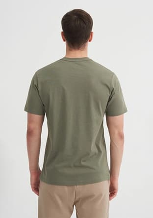 40850 Erkek Yeşil Bisiklet Yaka T-shirt - 2