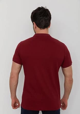 46130 Erkek Bordo Polo Yaka T-shirt - 2