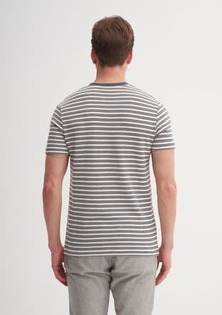41830 Erkek Antrasit Bisiklet Yaka T-shirt - 3