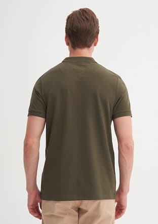 46130 Erkek Yeşil Polo Yaka T-shirt - 3