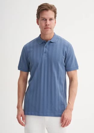 41020 Erkek Lacivert Polo Yaka T-shirt - 1