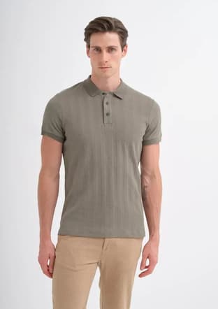 41020 Erkek Yeşil Polo Yaka T-shirt - 1