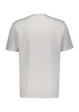 44340 Erkek Beyaz Bisiklet Yaka T-shirt - 2
