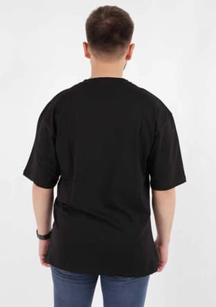 44170 Erkek Siyah Bisiklet Yaka T-shirt - 2