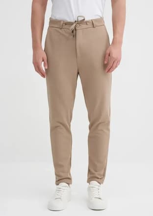 00055 Erkek Bej Pantolon - 1
