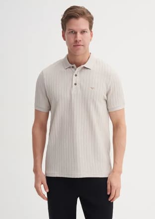 40520 Erkek Gri Polo Yaka T-shirt - 1