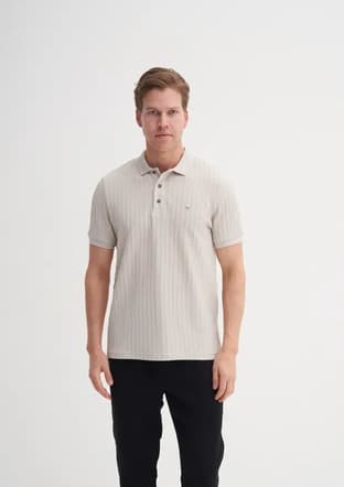 40520 Erkek Gri Polo Yaka T-shirt - 3
