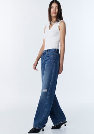 Ts1260018037 Kadın Lacivert Jean Pantolon - 2